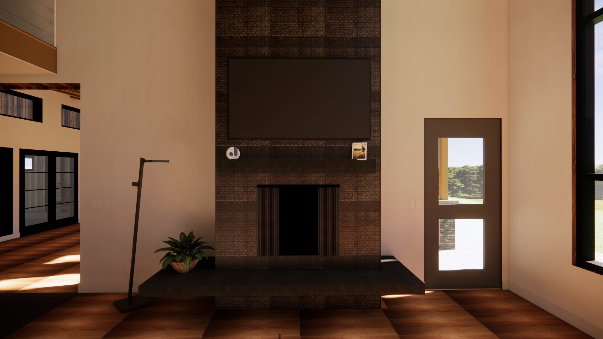 FIREPLACE New Ryse Sustainable Design | NEHALEM TOP OF HILL HOME