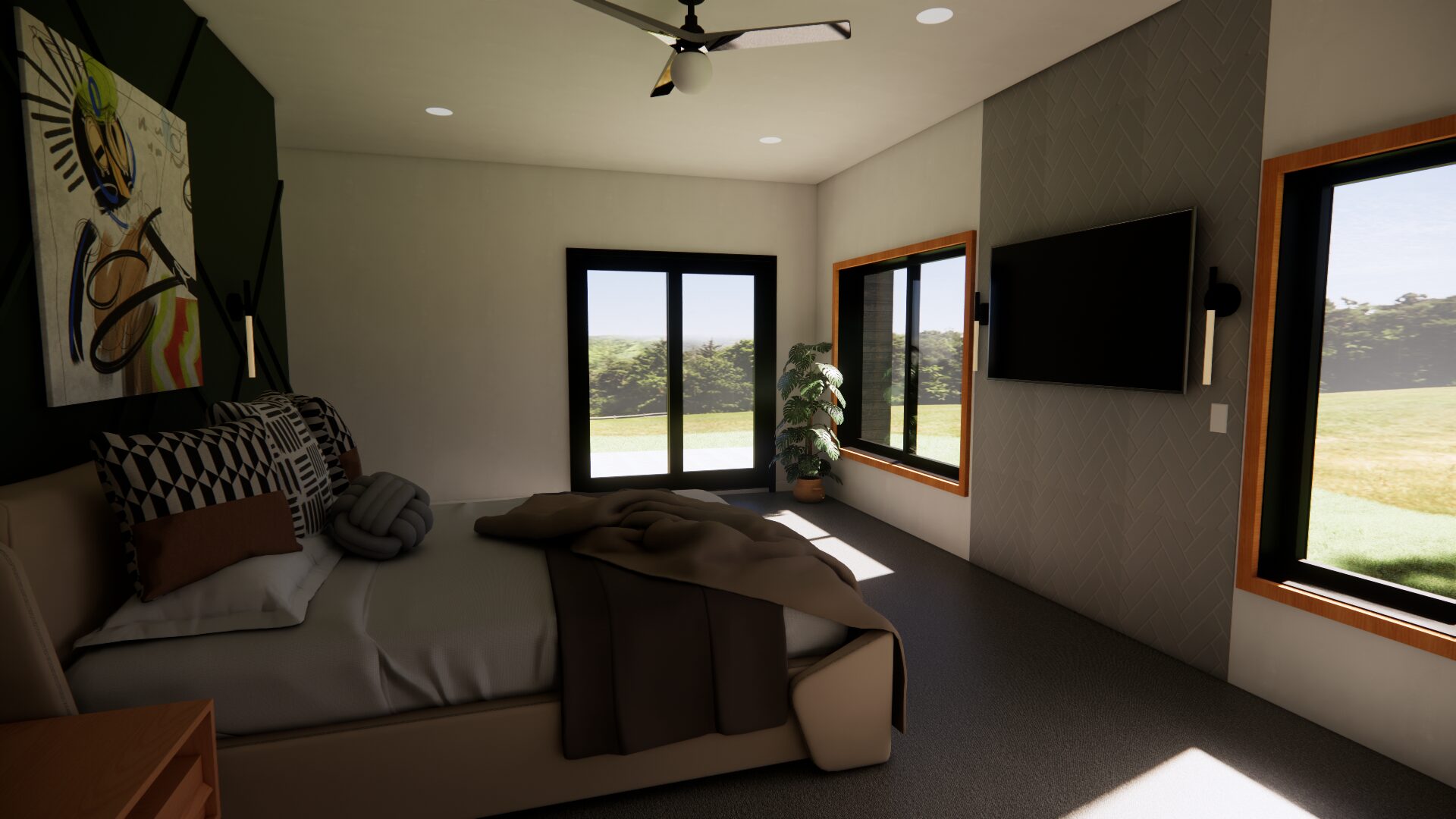 PRIMARY BED_03 New Ryse Sustainable Design | NEHALEM TOP OF HILL HOME